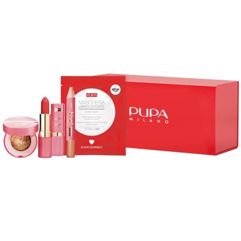 My Fabulous Beauty Box zestaw cień do powiek 2g + cień do powiek w kredce 1.15g + pomadka do ust + maseczka do ust 3ml Pupa Milano My Fabulous Beauty Box zestaw cień do powiek 2g + cień do powiek w kredce 1.15g + pomadka do ust + maseczka do ust 3ml Pupa Milano