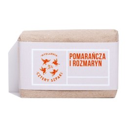 Mydło naturalne w kostce Pomarańcza i Rozmaryn 110g Mydlarnia Cztery Szpaki