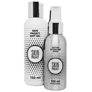 Zestaw Soft Gel żel nawilżający do tatuażu 150ml + Tattoo Aftercare Spray emulsja do tatuażu 100ml Skin Project