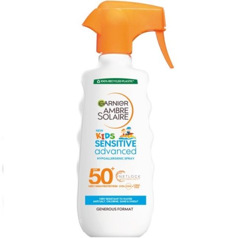 Ambre Solaire Kids Sensitive Advanced spray ochronny dla dzieci SPF50+ 300ml Garnier