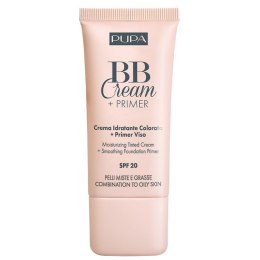 BB Cream + Primer Combination To Oily Skin SPF20 krem BB i baza pod makijaż do cery tłustej i mieszanej 001 Nude 30ml Pupa Milano