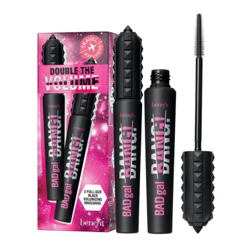 Double The Volume Travel Set zestaw pogrubiający tusz do rzęs Black 2x8.5g Benefit