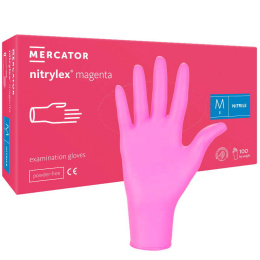 Mercator Medical Rękawiczki nitrylowe M 100szt. różowe