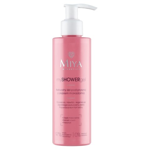 MySHOWERgel naturalny żel pod prysznic z olejkiem makadamia 190ml Miya Cosmetics