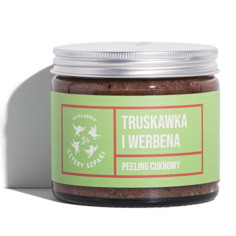 Peeling cukrowy do ciała Truskawka i Werbena 250ml Mydlarnia Cztery Szpaki