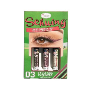 Schwing Liquid Eyeliner Trio zestaw eyelinerów w płynie 3x1.7ml The Balm