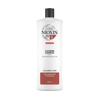 NIOXIN System 4 Cleanser Shampoo oczyszczający szampon do włosów farbowanych znacznie przerzedzonych 1000ml