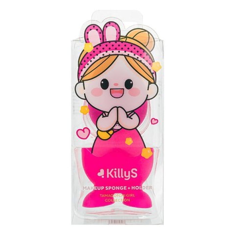 Tamagotchi Girl gąbeczka do makijażu ze stojakiem Magenta 1szt. KillyS