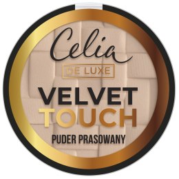 De Luxe Velvet Touch puder prasowany 104 Sunny Beige 9g Celia
