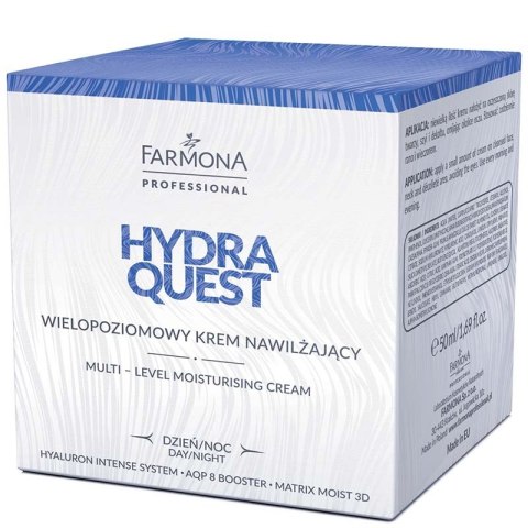 Hydra Quest wielopoziomowy krem nawilżający dzień/noc 50ml Farmona Professional