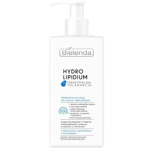 Bielenda Hydro Lipidium delikatna emulsja do mycia i demakijażu 300ml Bielenda Hydro Lipidium delikatna emulsja do mycia i demakijażu 300ml