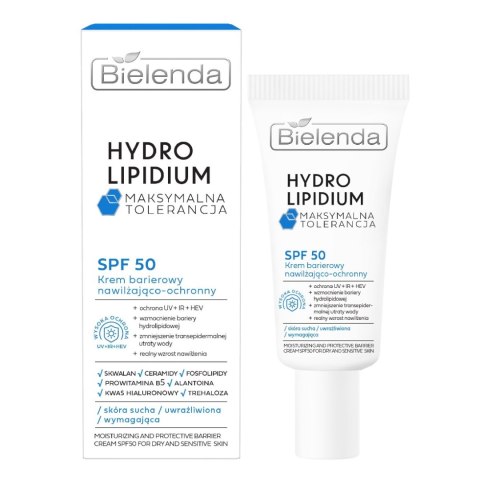 Hydro Lipidium krem barierowy SPF50 nawilżająco-ochronny 30ml Bielenda