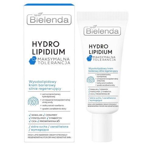 Bielenda Hydro Lipidium wysokolipidowy krem barierowy silnie regenerujący 50ml Bielenda Hydro Lipidium wysokolipidowy krem barierowy silnie regenerujący 50ml