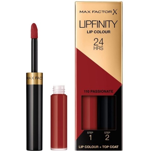 Lipfinity Lip Colour dwufazowa pomadka w płynie o długotrwałym efekcie 110 Passionate Max Factor