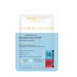 Luxury Golden Socks złota zmiękczająca maska do stóp w formie skarpet 1 para SHEFOOT