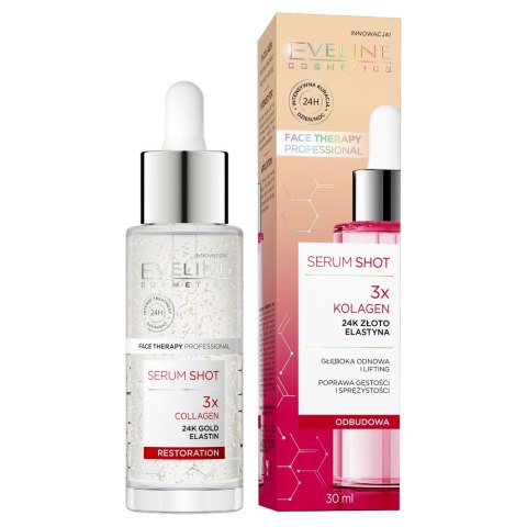 Eveline Cosmetics Serum Shot kuracja odbudowująca 3x kolagen 30ml Eveline Cosmetics Serum Shot kuracja odbudowująca 3x kolagen 30ml