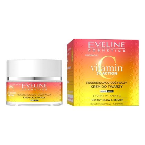 Eveline Cosmetics Vitamin C 3x Action regenerująco-odżywczy krem do twarzy 50ml Eveline Cosmetics Vitamin C 3x Action regenerująco-odżywczy krem do twarzy 50ml